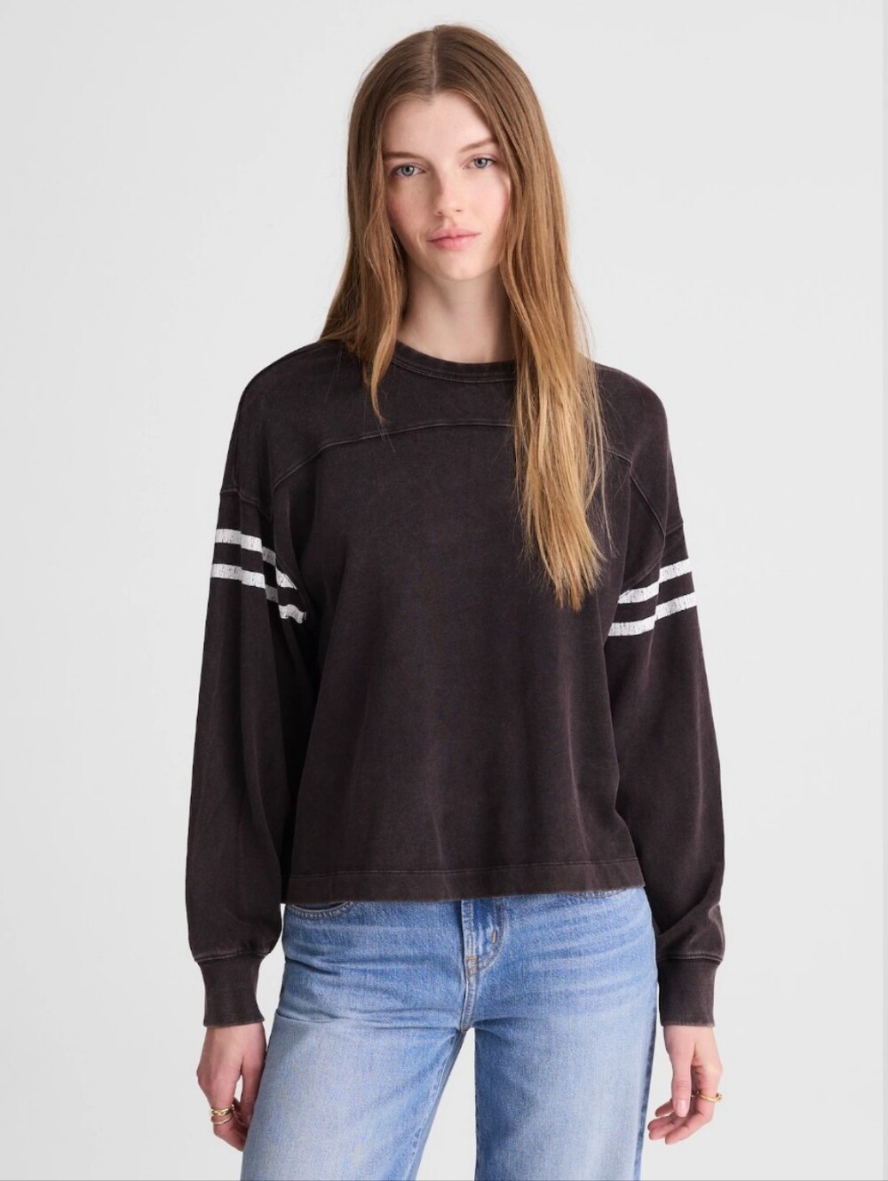 Madewell The Relaxed Crewneck Long Sleeve Tee NZ369 Size M